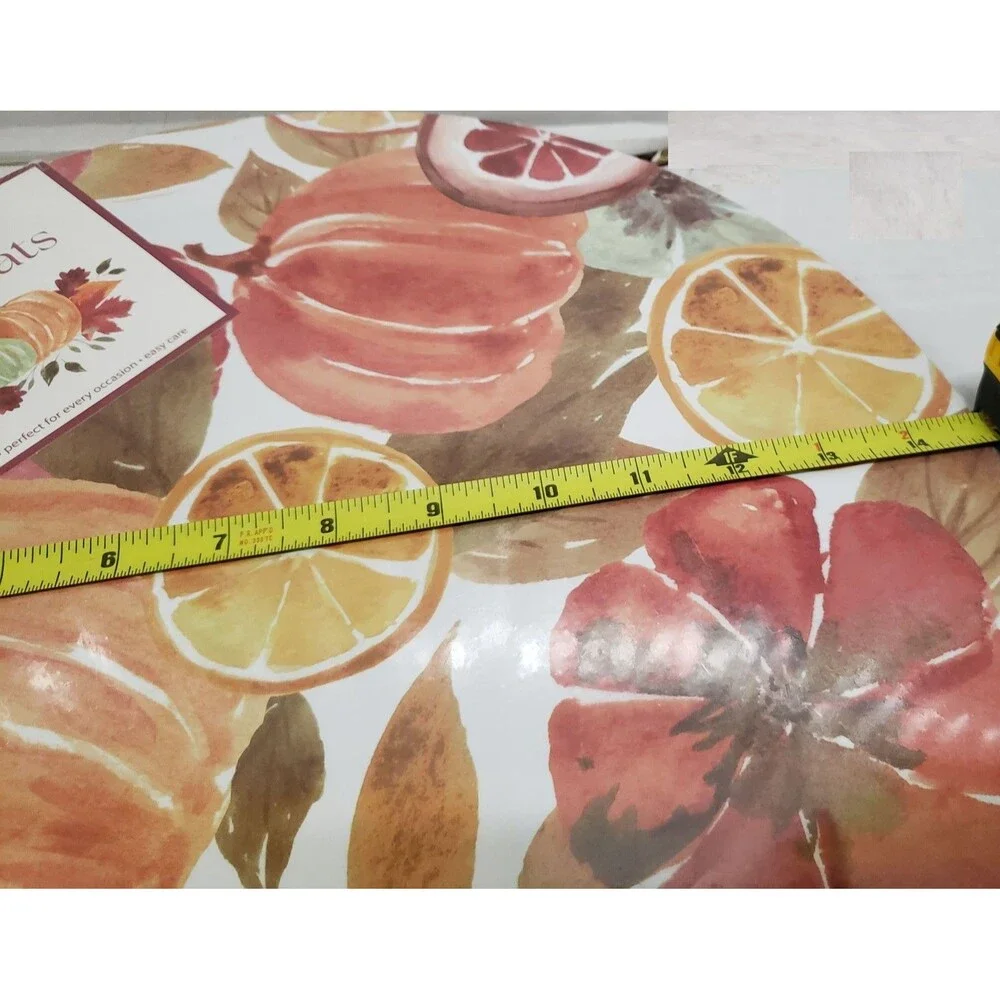 Set of 4 Round Hard Placemats With Cork Back (15